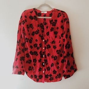 Urban Outfitters silk red button down
